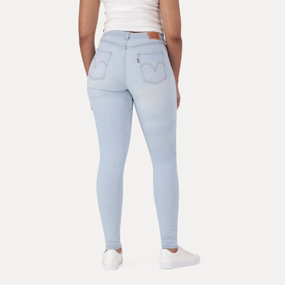 LEVI'S® CURVY HIRISE SUPERSKINNY  - LIGHT INDIGO - WORN IN