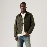 LEVI'S® X BARBOUR TYPE II WAXED TRUCKER JACKET - GREEN
