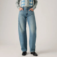 LEVI'S® WOMEN'S BAGGY DAD BARREL JEANS - MED INDIGO - WORN IN