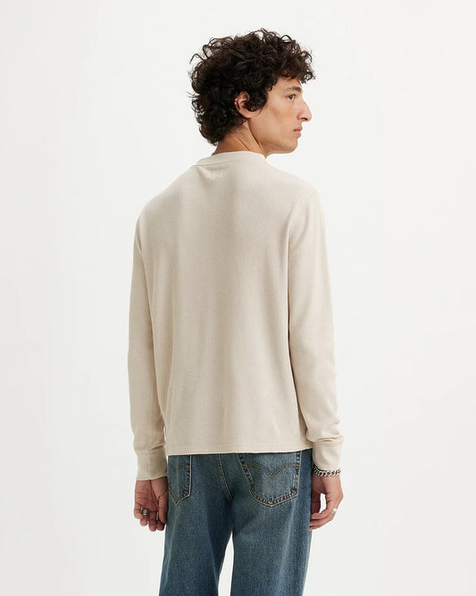 LONG-SLEEVE THERMAL HENLEY - GREY