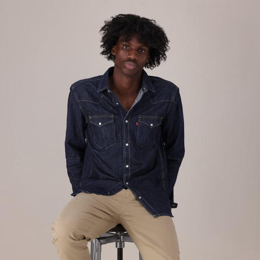 LEVI'S® MEN'S CLASSIC STANDARD FIT WESTERN SHIRT - BLUE
