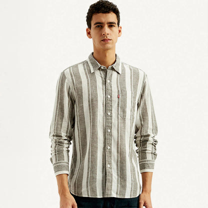 LEVI'S®MEN'S STRIPED SLIM FIT LINEN SHIRT - MULTI COLOUR