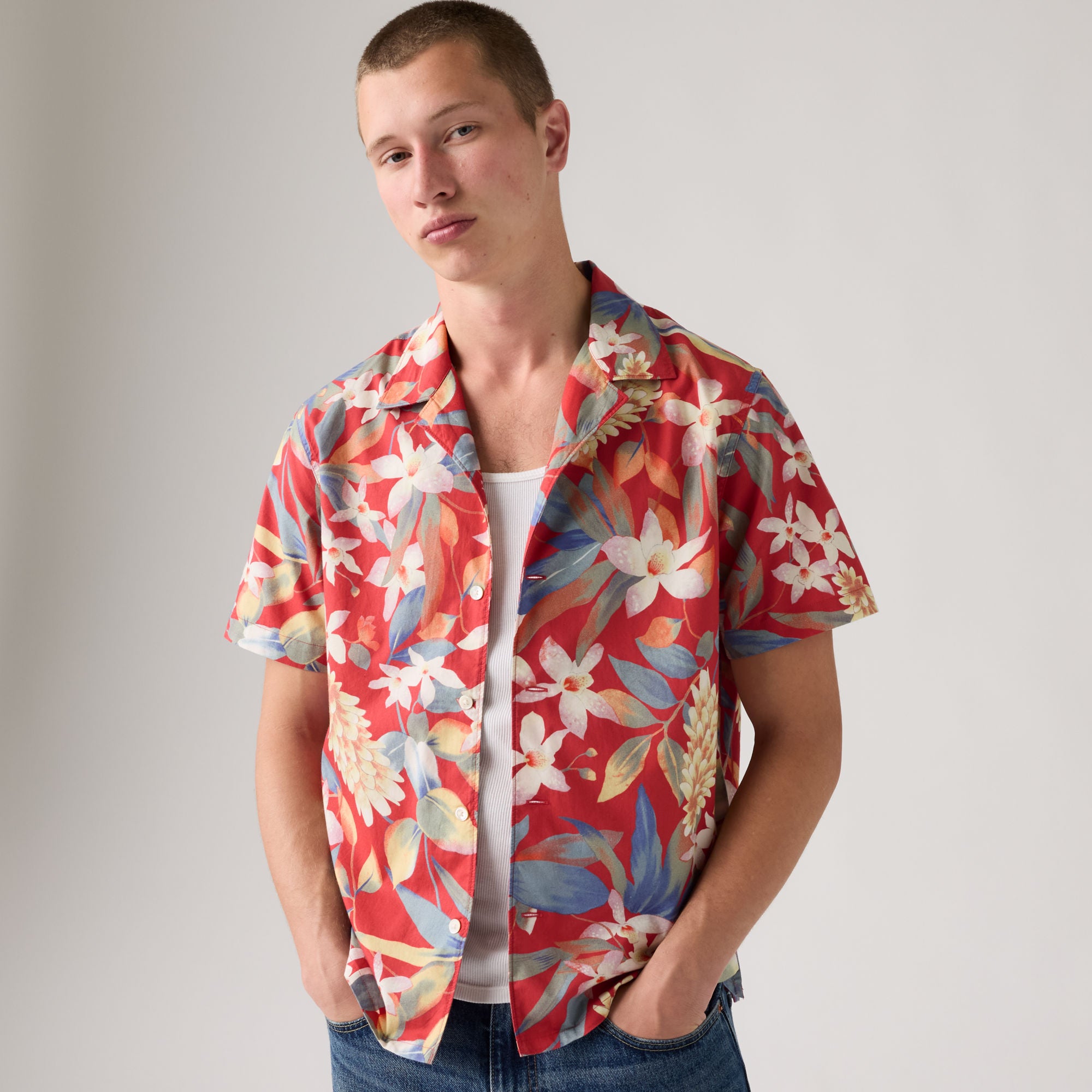 LEVI'S® MEN'S SUNSET CAMP STANDARD FIT SHIRT - MULTI-COLOR