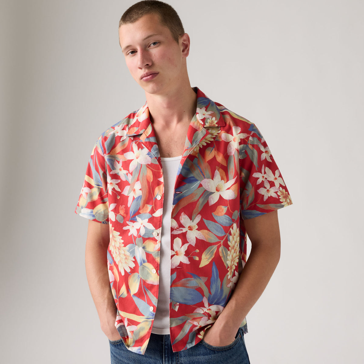 LEVI'S® MEN'S SUNSET CAMP STANDARD FIT SHIRT - MULTI-COLOR