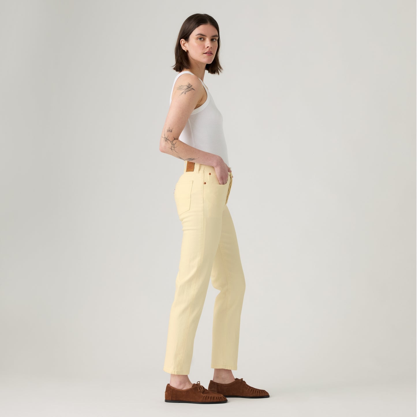 LEVI'S® WOMEN'S 501® ORIGINAL CROPPED JEANS - TAN