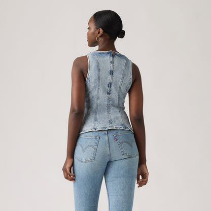 LEVI'S® WOMEN'S LEIGHTON PEPLUM TOP - MULTI COLOUR
