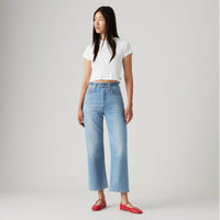 LEVI'S® WOMEN'S RIBCAGE STRAIGHT ANKLE JEANS - MED INDIGO - WORN IN