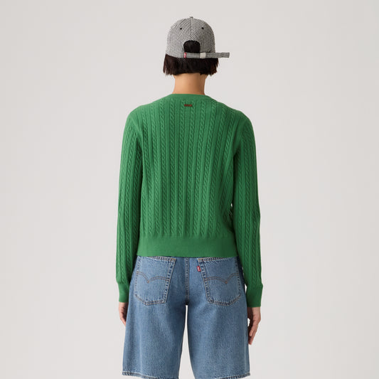 LEVI'S® WOMEN'S SUPERSOFT CREWNECK CARDIGAN - MULTI COLOUR