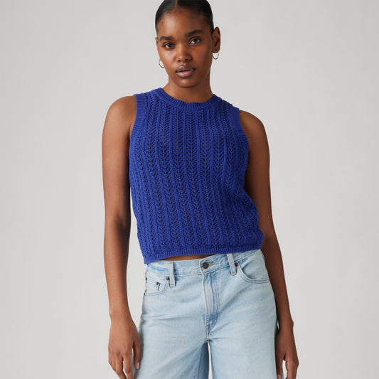 LEVI'S® WOMEN'S SUNRISE CROCHET TANK - BLUE