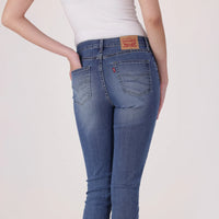 LEVI’S® WOMEN'S 721 HIGH-RISE SKINNY JEANS - MED INDIGO - WORN IN