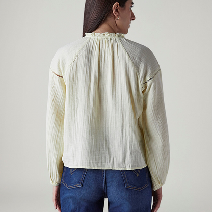 LEVI'S® WOMEN'S TEXTURED REGULAR FIT TOP - YELLOW