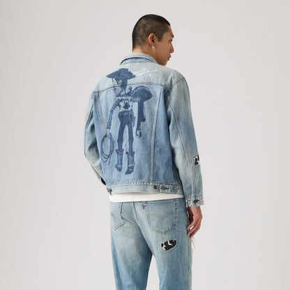 LEVI'S® X TOY STORY MEN'S TYPE III TRUCKER JACKET - MED INDIGO - WORN IN