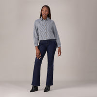 LEVI'S® WOMEN'S CURVY FLARE  - DARK INDIGO - FLAT FINISH