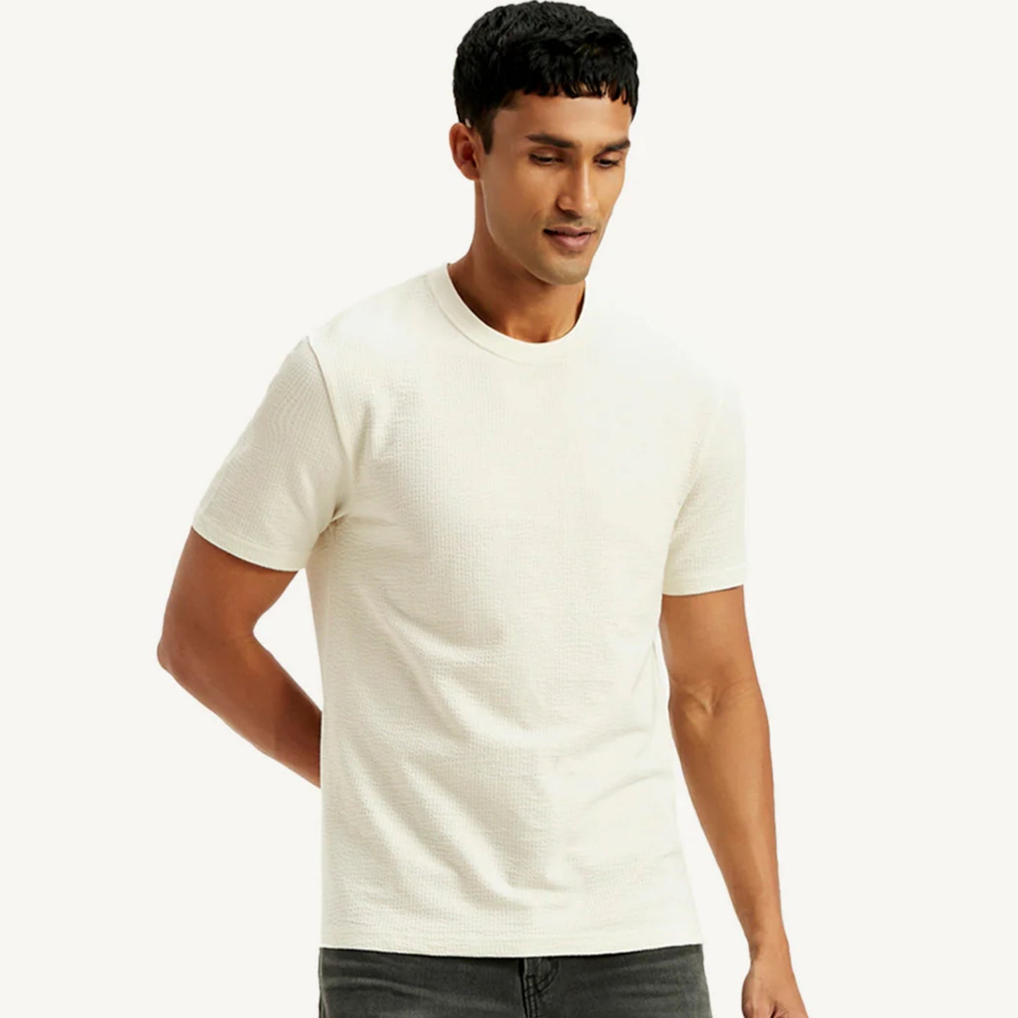 LEVI'S® MEN'S SOLID REGULAR FIT T-SHIRT  - NEUTRAL