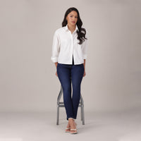 LEVI'S® WOMEN'S 720 HIGH-RISE SUPER SKINNY JEANS - DARK INDIGO - WORN IN