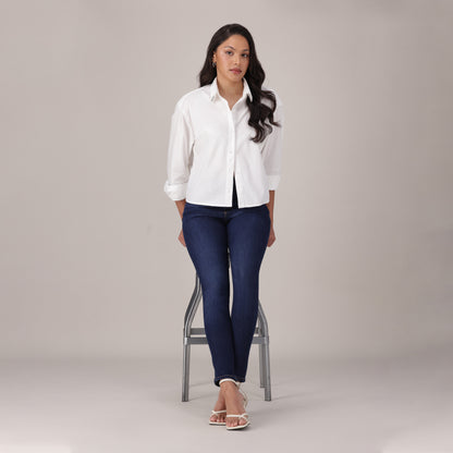 LEVI'S® WOMEN'S 720 HIGH-RISE SUPER SKINNY JEANS - DARK INDIGO - WORN IN