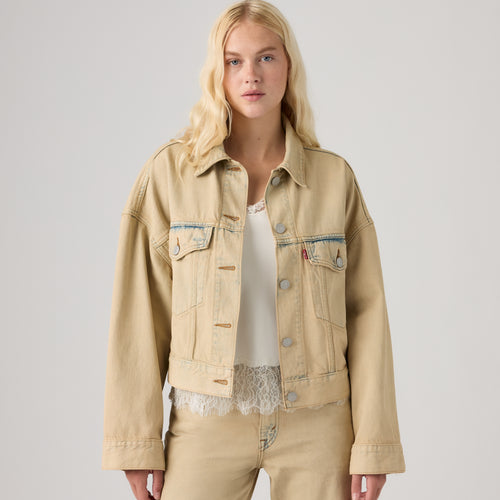 Levi's® Women's Loose Crop Trucker Jacket - Neutral