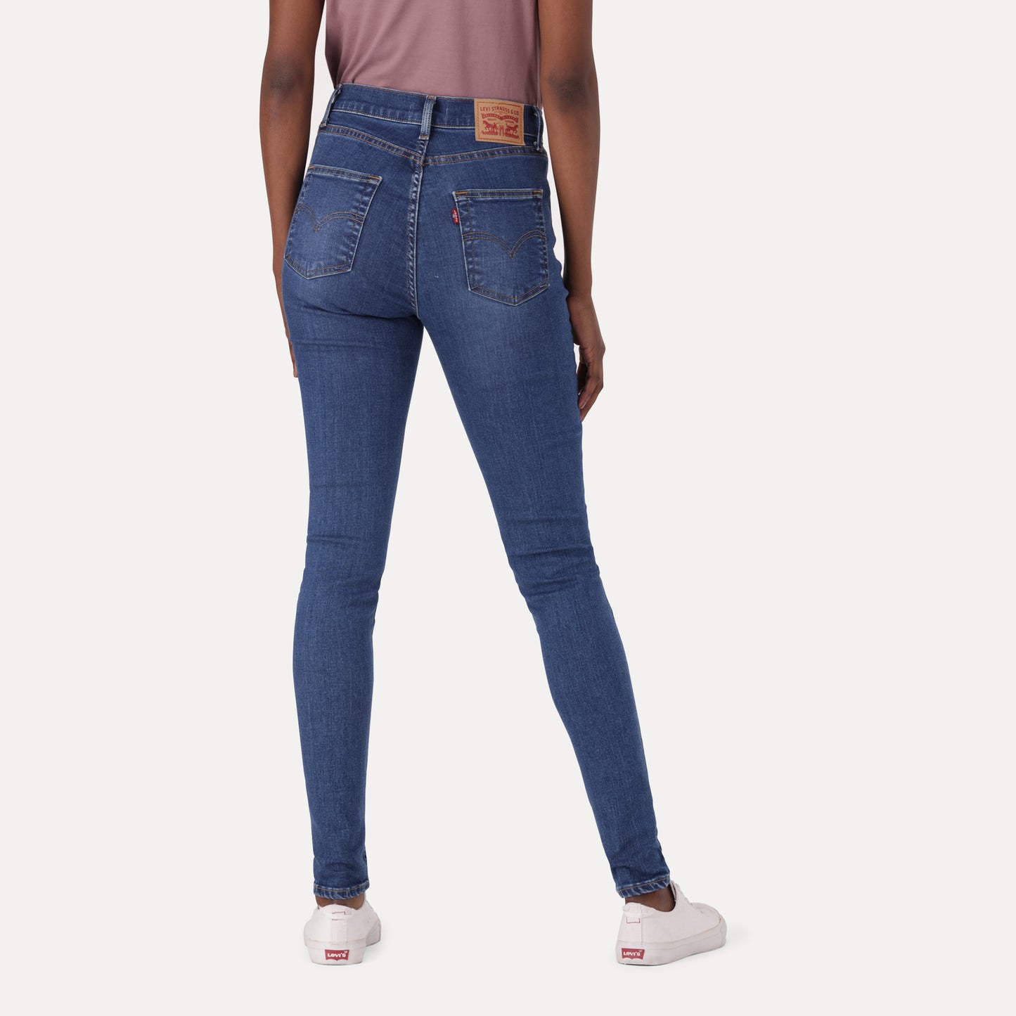 LEVI'S® WOMEN'S 720 HIGH-RISE SUPER SKINNY JEANS - DARK INDIGO - WORN IN