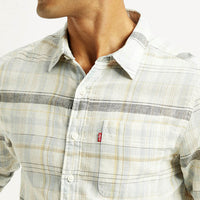 LEVI'S®MEN'S PLAID SLIM FIT LINEN SHIRT - MULTI COLOUR