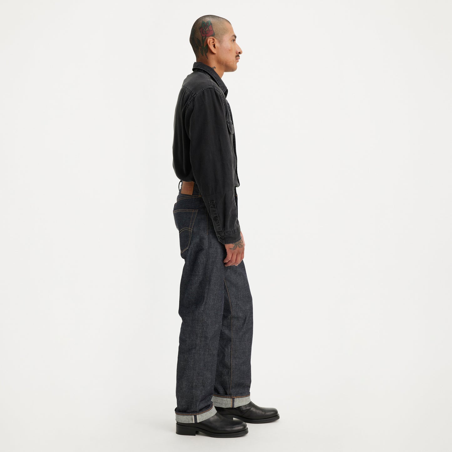 LEVI'S® MEN'S 501® ORIGINAL SHRINK-TO-FIT™ SELVEDGE JEANS - DARK WASH