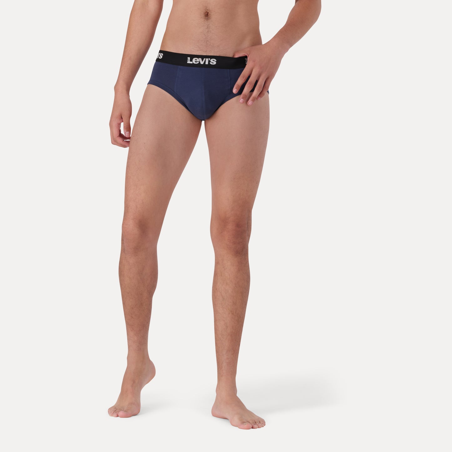 LEVI'S® MEN'S SOLID LOGO BRIEF (2 PACK) - BLUE