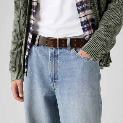 LEVI'S® MEN'S POTRERO DOUBLE PRONG BELT - BROWN