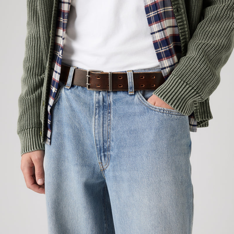 LEVI'S® MEN'S POTRERO DOUBLE PRONG BELT - BROWN