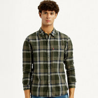 LEVI'S®MEN'S CHECKERED MULTI COLOR SLIM FIT LINEN SHIRT - MULTI COLOUR