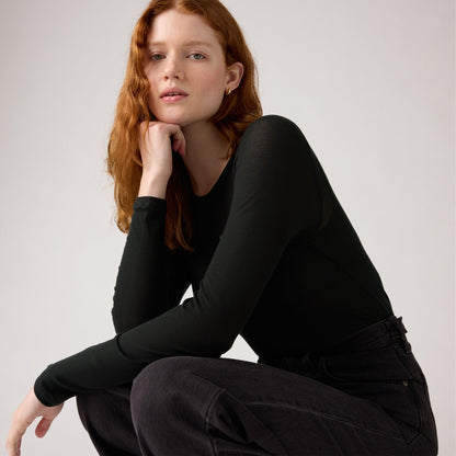 LEVI'S® WOMEN'S SHEER LONG-SLEEVE LAYERING TOP - MULTI COLOUR