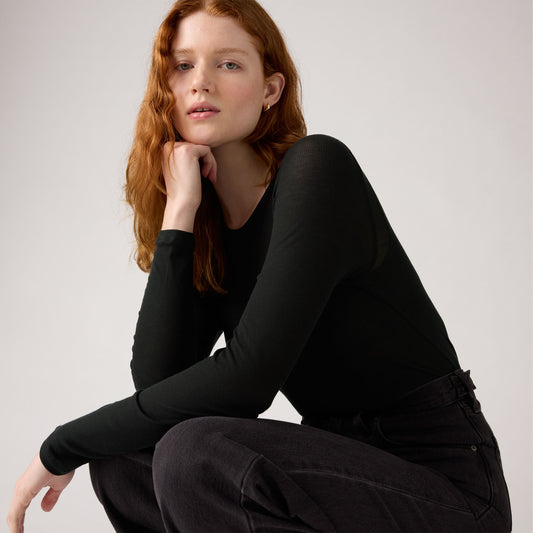 LEVI'S® WOMEN'S SHEER LONG-SLEEVE LAYERING TOP - MULTI COLOUR