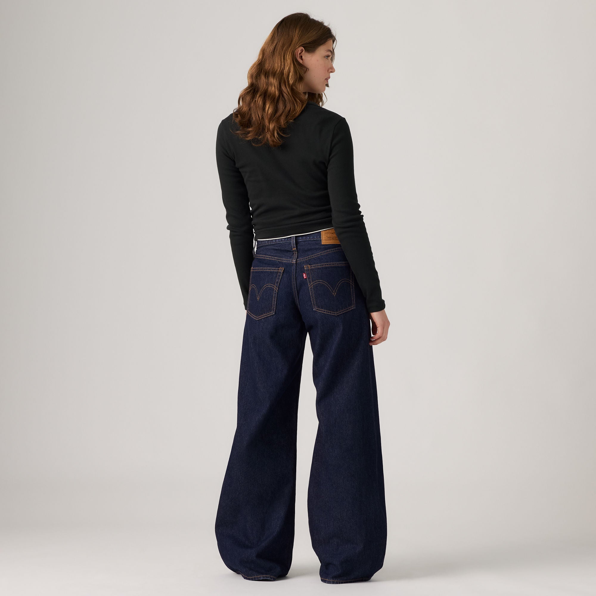 LEVI'S® WOMEN'S TEARDROP WIDE-LEG JEANS - DARK INDIGO - FLAT FINISH