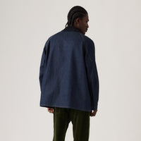 LEVI'S® X BARBOUR OVERSIZED BEDALE DENIM JACKET - DARK WASH