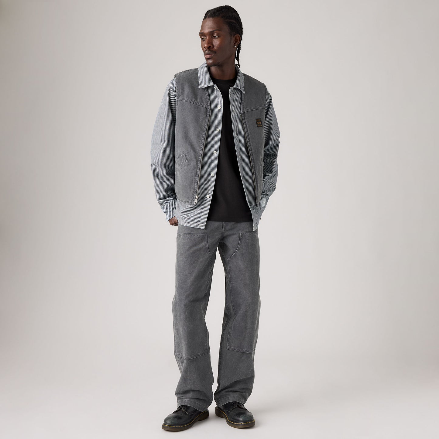 LEVI'S® MEN'S 568™ LOOSE STRAIGHT DOUBLE-KNEE CARPENTER - GREYS