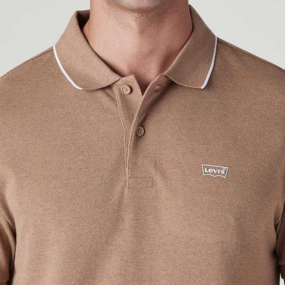 LEVI'S® MEN'S SOLID TAN POLO T-SHIRT - NEUTRAL