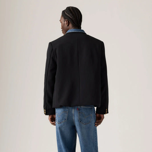 LEVI'S® X SACAI MEN'S DENIM X METELASSE TWILL REVERSIBLE BLOUSON - DARK INIDGO - FLAT FINISH