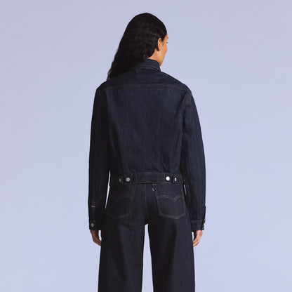 LEVI’S® BLUE TAB™ WOMEN’S TYPE II TRUCKER JACKET - DARK INDIGO FLAT FINISH