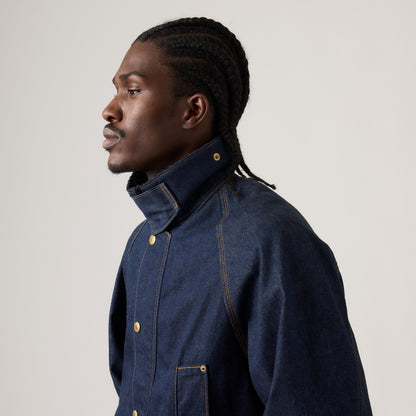 LEVI'S® X BARBOUR OVERSIZED BEDALE DENIM JACKET - DARK WASH