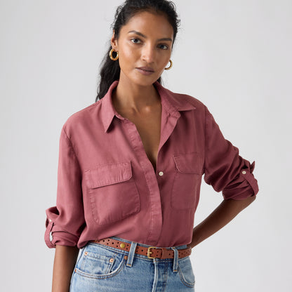 LEVI'S® WOMEN'S ELAINE UTILITY SHIRT - PINK