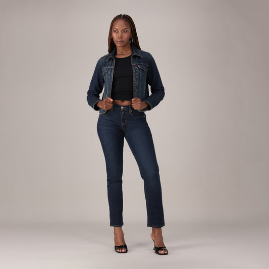 Levi's® Women's Curvy Straight - Dark Indigo - Worn In