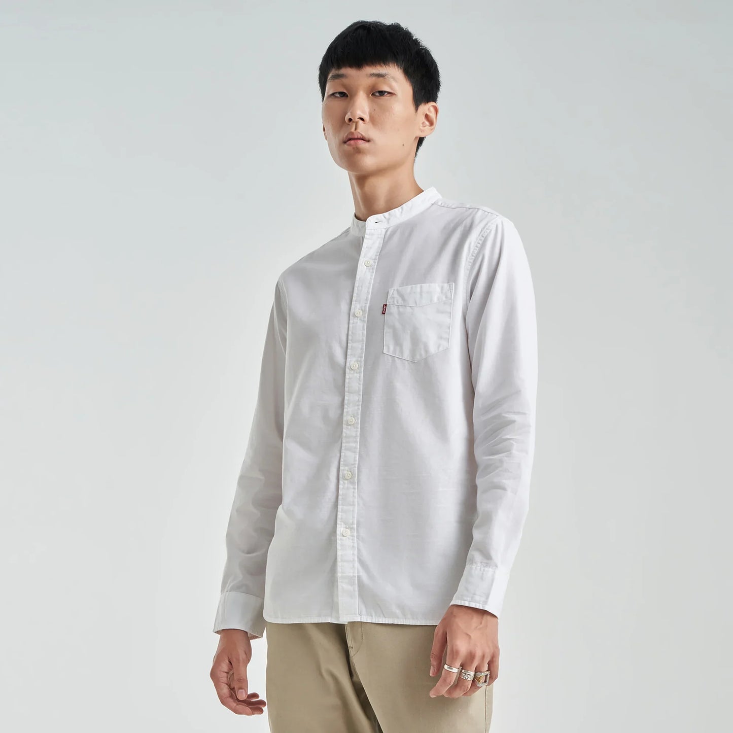 LEVI'S® MEN'S BANDED COLLAR 1 POCKET SHIRT - NEUTRAL