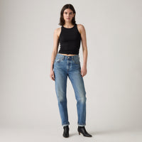 LEVI'S® WOMEN'S 501® ORIGINAL JEANS - MED INDIGO - WORN IN