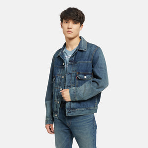 LEVI'S® MEN'S TYPE II TRUCKER JACKET - MED INDIGO - WORN IN