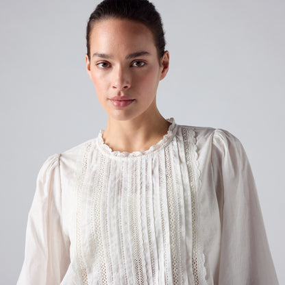 LEVI'S® WOMEN'S HAN LONG-SLEEVE BEADED BLOUSE - NEUTRAL