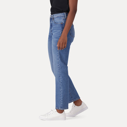 LEVI'S® WOMEN'S 501® ORIGINAL CROPPED JEANS - LIGHT INDIGO - WORN IN
