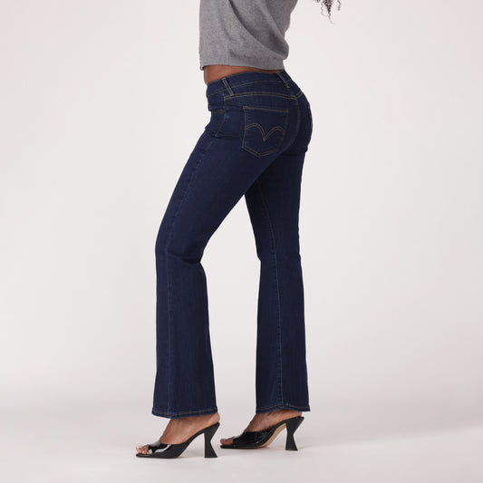 LEVI'S® WOMEN'S CURVY FLARE  - DARK INDIGO - FLAT FINISH