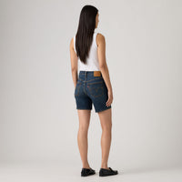 LEVI'S® WOMEN'S 501® MID-THIGH SHORTS - DARK INDIGO - WORN IN