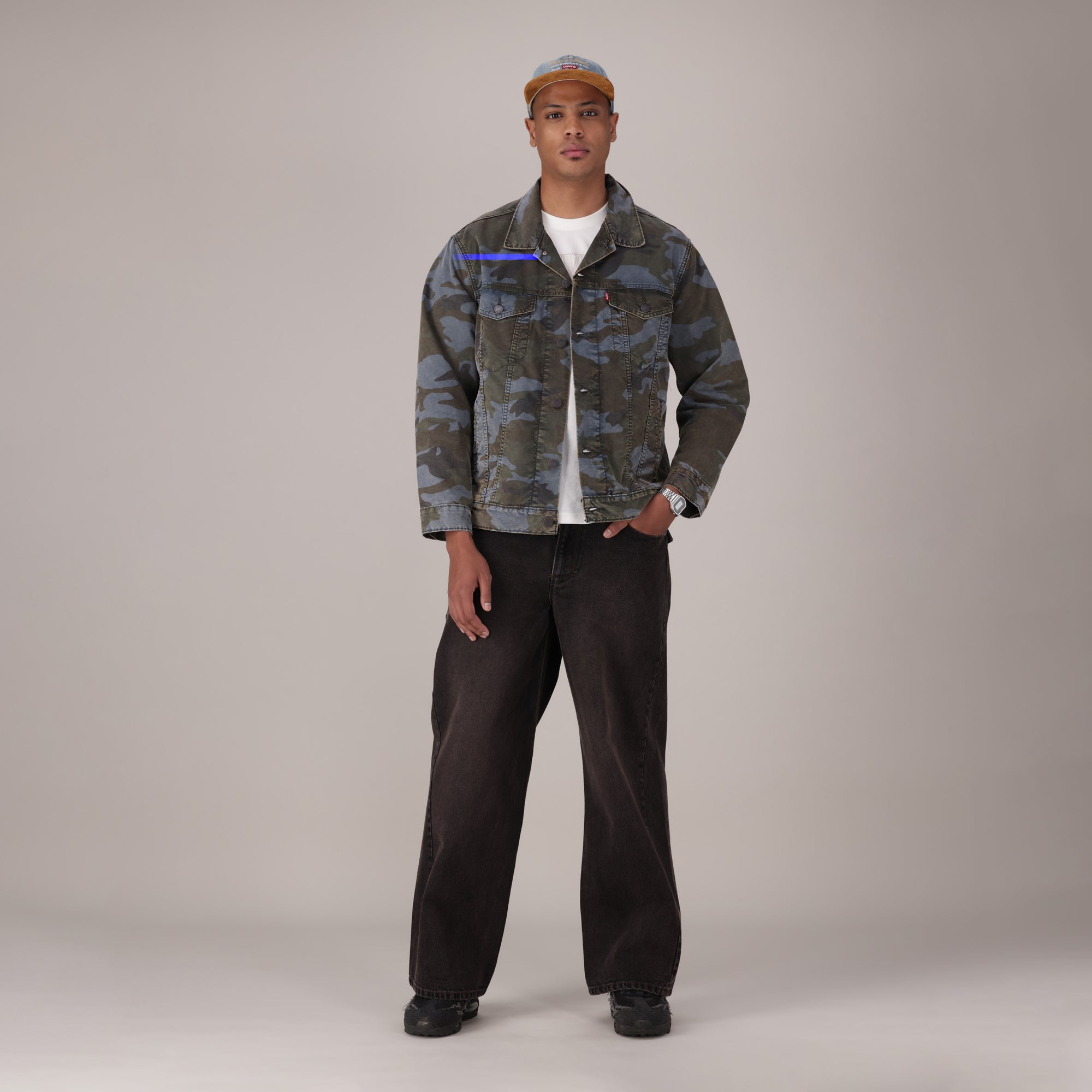LEVI'S® MEN'S TWISTED BAGGY WIDE LEG JEANS - BLACK