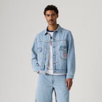 LEVI'S® U.S. SOCCER TYPE II TRUCKER JACKET - LIGHT INDIGO - WORN IN