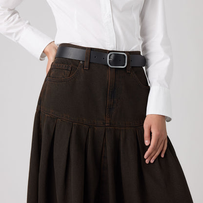 LEVI'S® WOMEN'S YOKED PLEATED SKIRT - BROWN