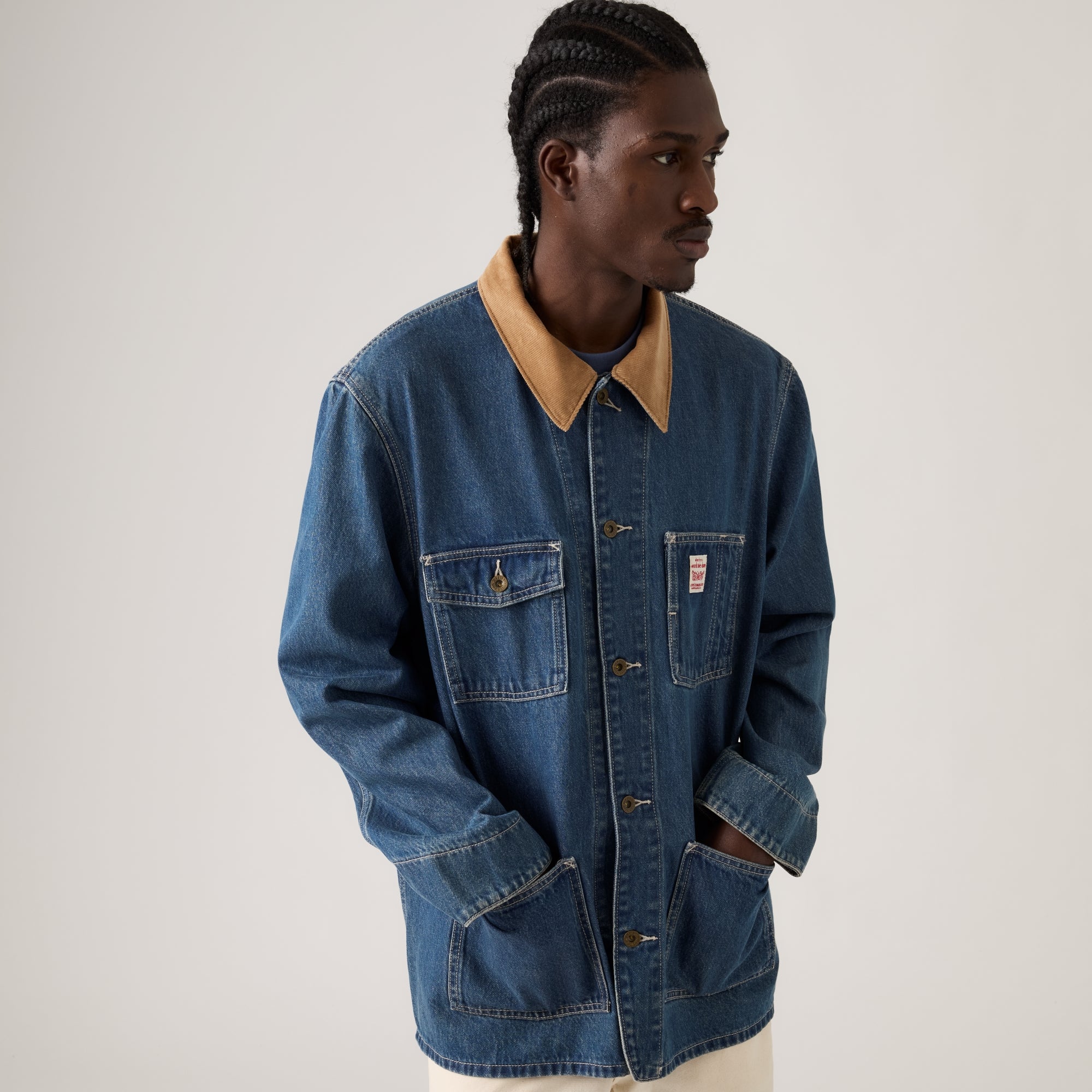 ジャケット・アウター D.VEDDER OVERDYED DENIM CHORE COAT M LEVI'S® MEN'S BERKLEY CHORE COAT - MULTI COLOUR